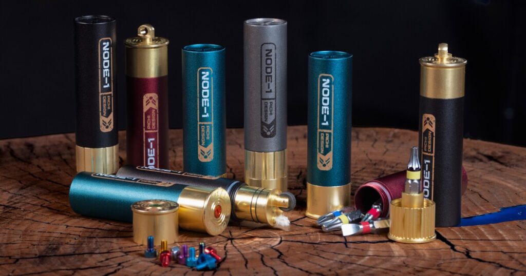 Node-1 is a shotgun-inspired metal capsule multitool