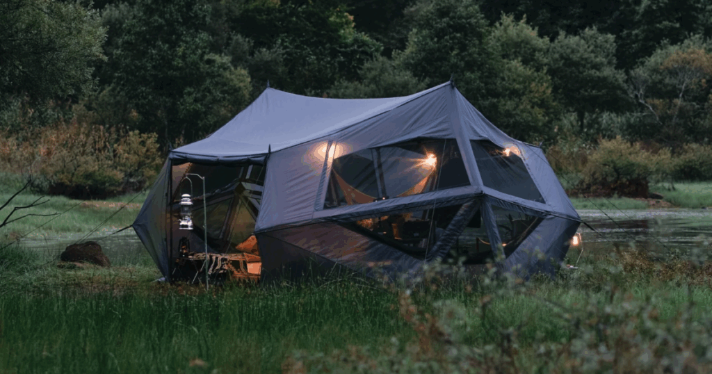 Korogi launches Tokyo Crafts Grayhus polyhedral base camp tent