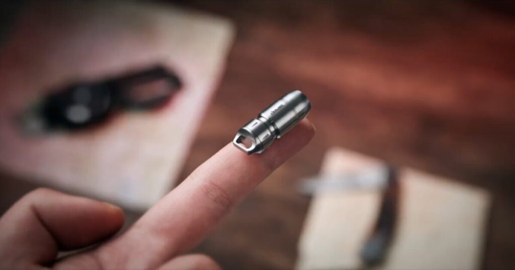 Tiny keychain flashlight with pro LEDs and waterproof design