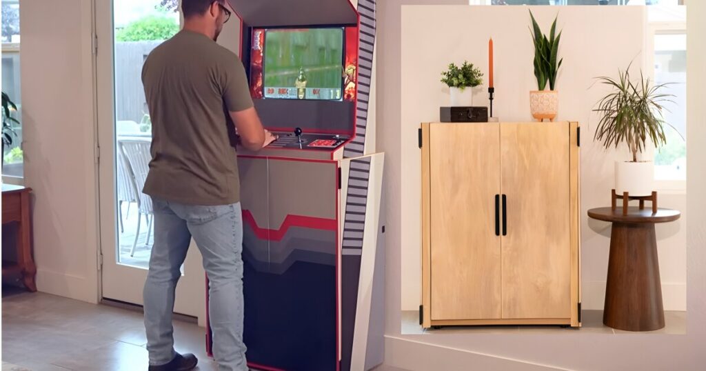 Foldable arcade cabinet saves space for retro gaming